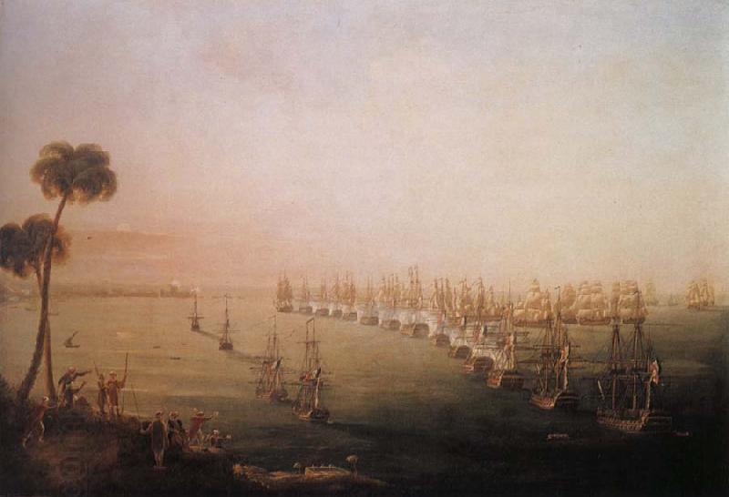 Nicholas Pocock The Battle of the Nile,1 August 1798 oil painting picture